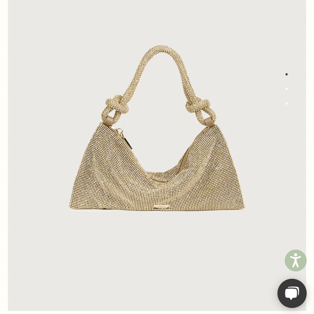 Cult Gaia Hera Nano shoulder bag in Sand Dollar (gold)